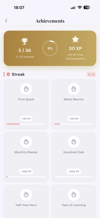 Gablio Profile screen